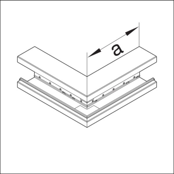 Außeneck GEB-K 85x130mm UT 90° ST ver-ws RAL9016 unbeh