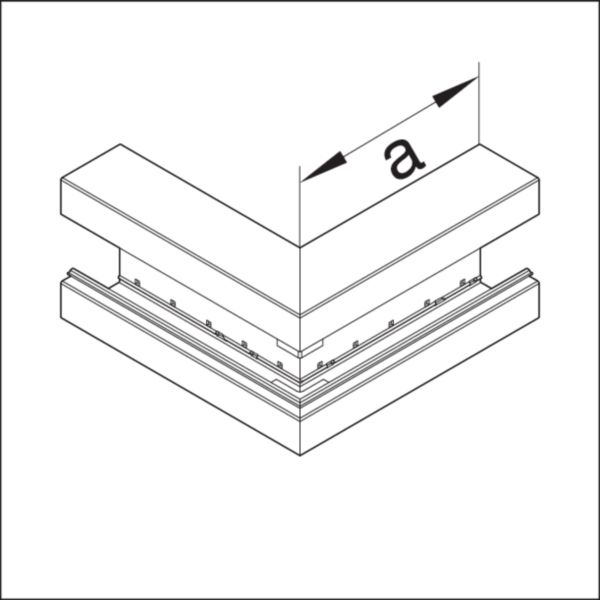 Außeneck GEB-K 85x170mm UT 90° Kst unbeh ver-ws RAL9016