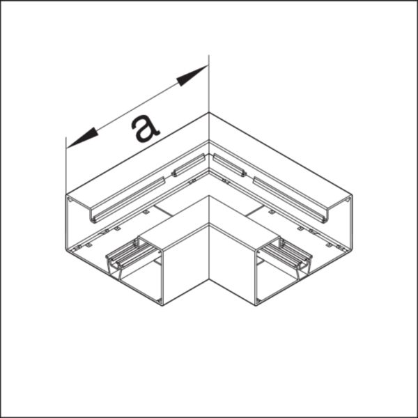 Flachwinkel GEB-K UT 85x170mm Kst ver-ws unbeh RAL9016