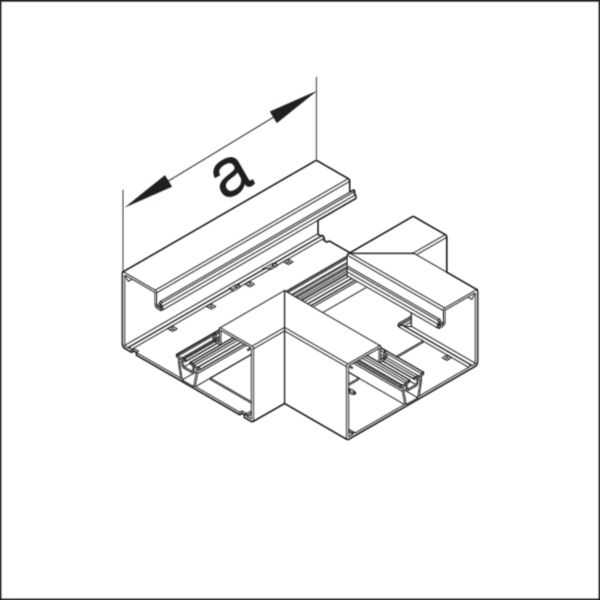 T-Stück GEB-K 68x170mm UT Kst ver-ws RAL9016 unbeh