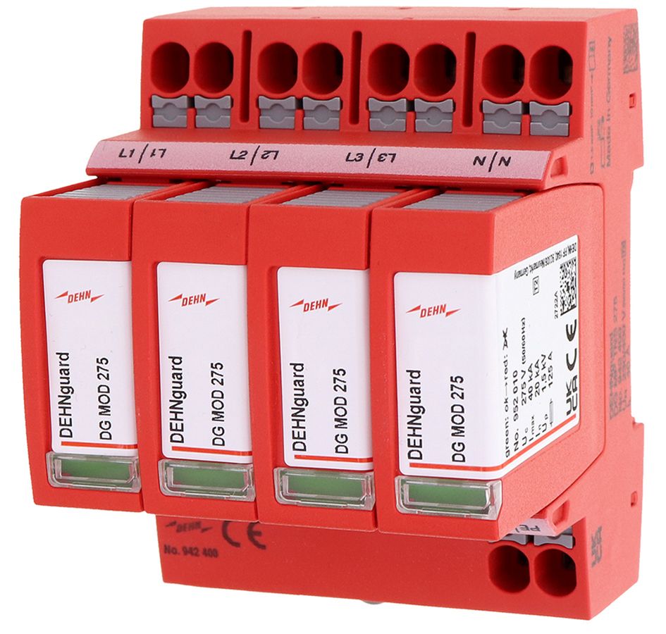 Überspannungsableiter Netzform-TN-S/TT 275VAC 1,5kV m.Fernmeldekont 4TE 20kA