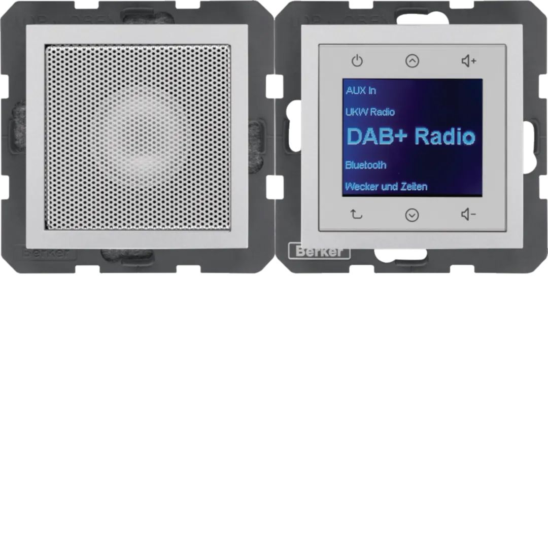 EB alu RDS Funkuhr 1Weck digi Einb 16speich Mit Netzteil UKW-Empfänger