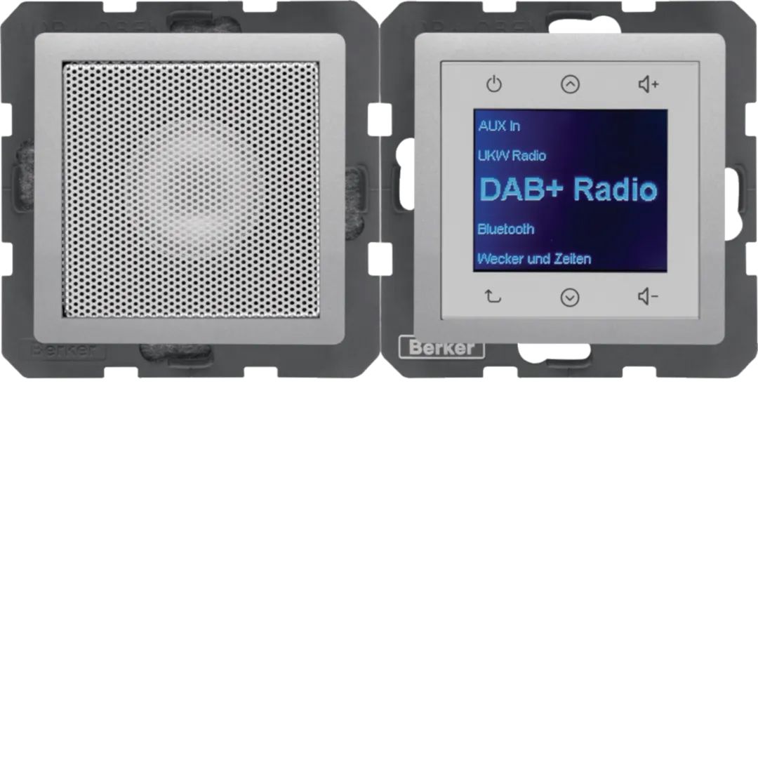 EB alu RDS Funkuhr 1Weck digi Einb 16speich Mit Netzteil UKW-Empfänger