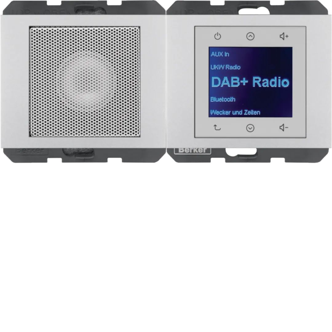 EB alu RDS Funkuhr 1Weck digi Einb 16speich Mit Netzteil UKW-Empfänger