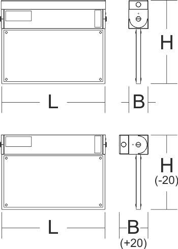 LED-Sicherheitsleuchte GSUN-S 2W 4000K IP30 1LED Wandanbau/Deckenanbau 24m