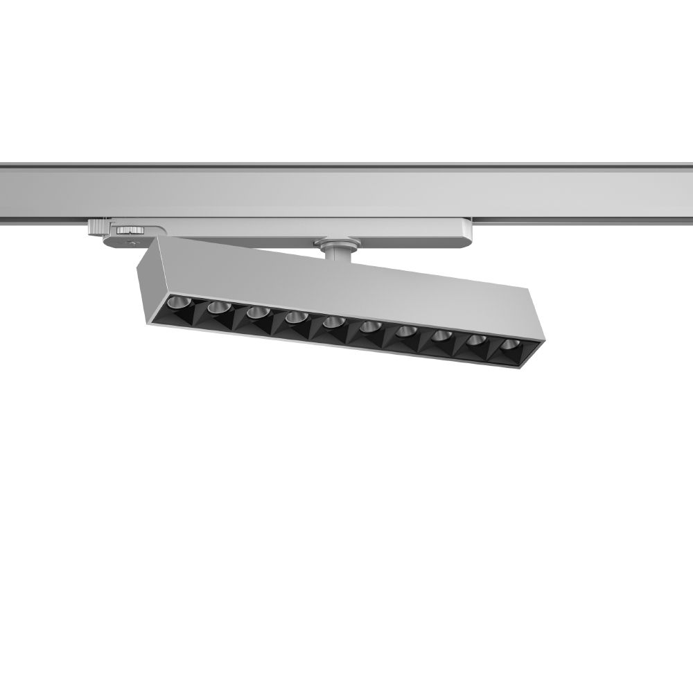 LED-Schienenstrahler 25W BeamLine Slim 3000K 2LEDs 2050lm Alu IP20 si mt 3Ph