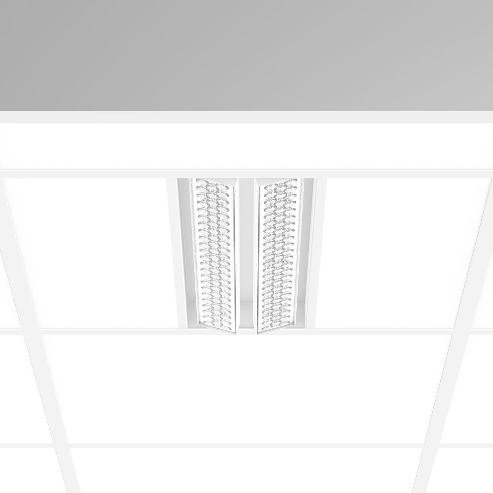 LED-Einbaustrahler 68W TX-Move 4000K Alu 9600lm 2LEDs IP20 ws mt 597x190x39mm