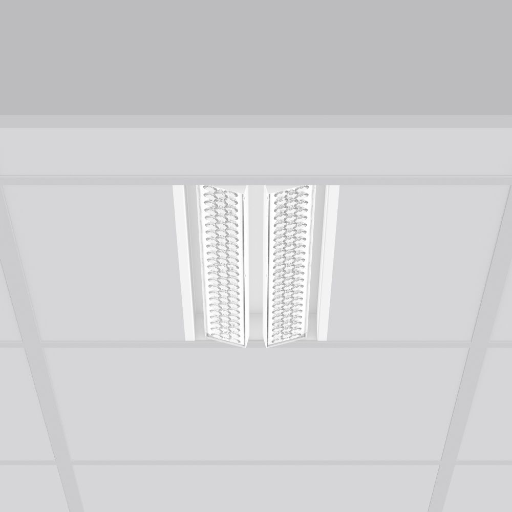 LED-Einbaustrahler 2x35-6 TX-Move 4000K 9600lm 2LEDs Alu IP20 ws mt 597x190x39mm