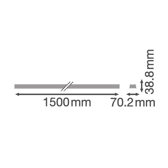 Tragschiene Lichtband 8pol ws L=1500mm
