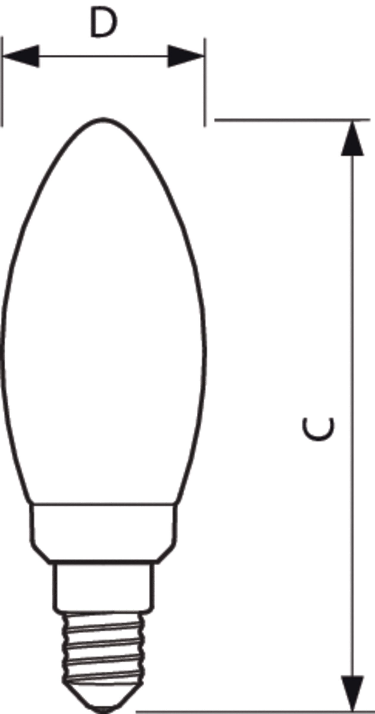 LED-Kerzenlampe FM E14 B3 2,5W B35 ws kl 2200-2700K 340lm D Filamentlampe dimmbar