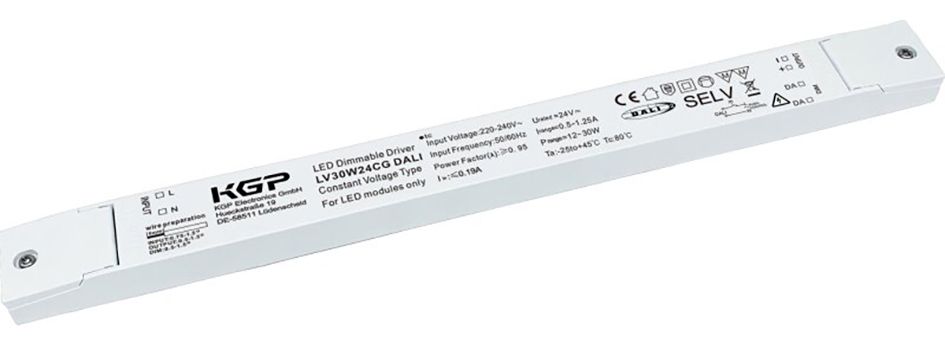 LED-Steuerung 30-100W 24V IP20 DALI stat Kstgeh Dimmung DALI 350x30x18mm