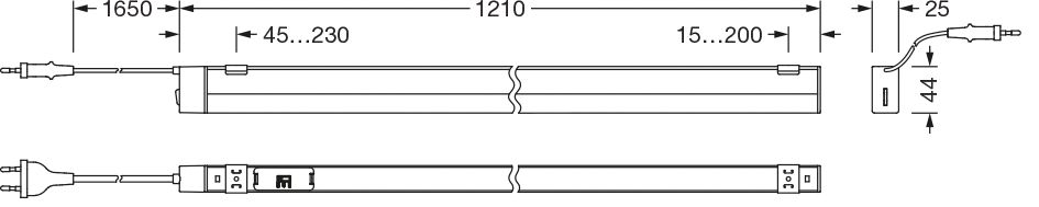 LED-Lichtleiste 14W Batten 3000-5000K si 2000lm 1LED EVG IP20 m.Schalter