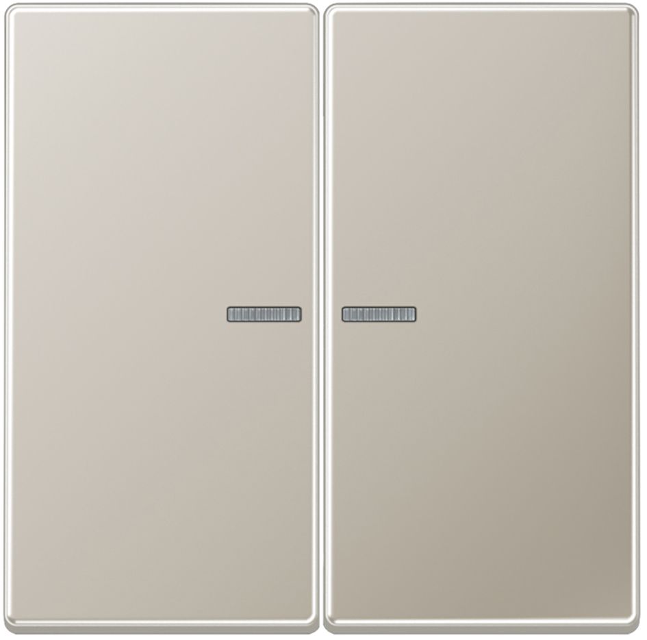 Bedienelement 2f alu m.Abd f.Dimmeins mt Geeignet für Dimmeinsatz m.LED-Anz