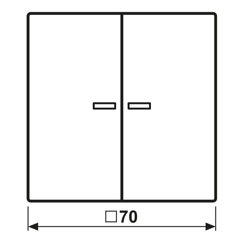 Bedienelement 2f edst m.Abd f.Dimmeins Geeignet für Dimmeinsatz mt m.LED-Anz