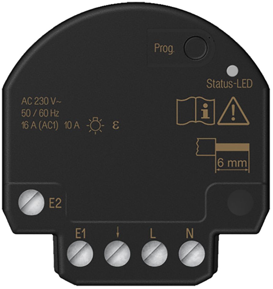 Schaltaktor UP TE 1f 16A 2300W 230-240V Vor Ort-/Handbedienung