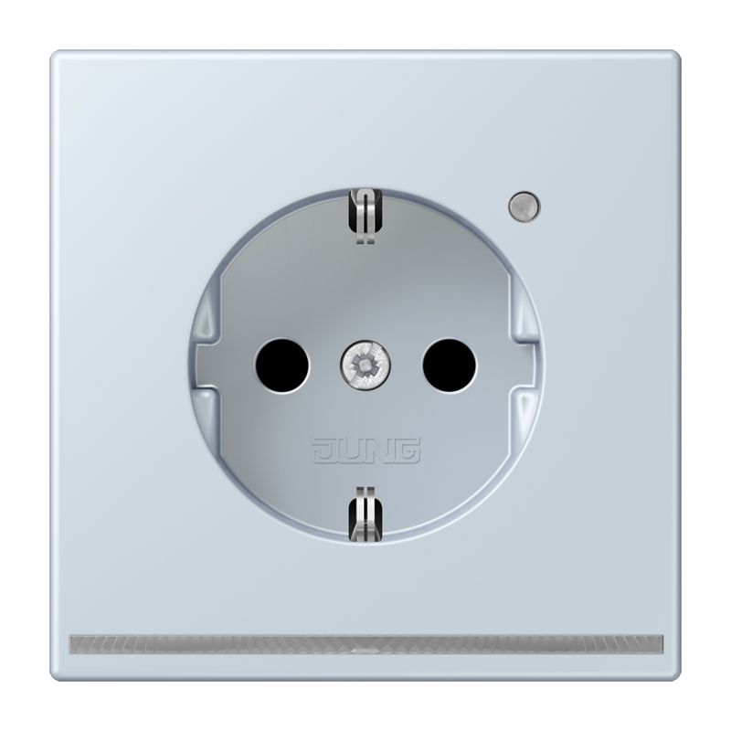 Steckdose 1f out_pal UP m.OL m.BS IP20 outremer-pale Mit Orientierungslicht