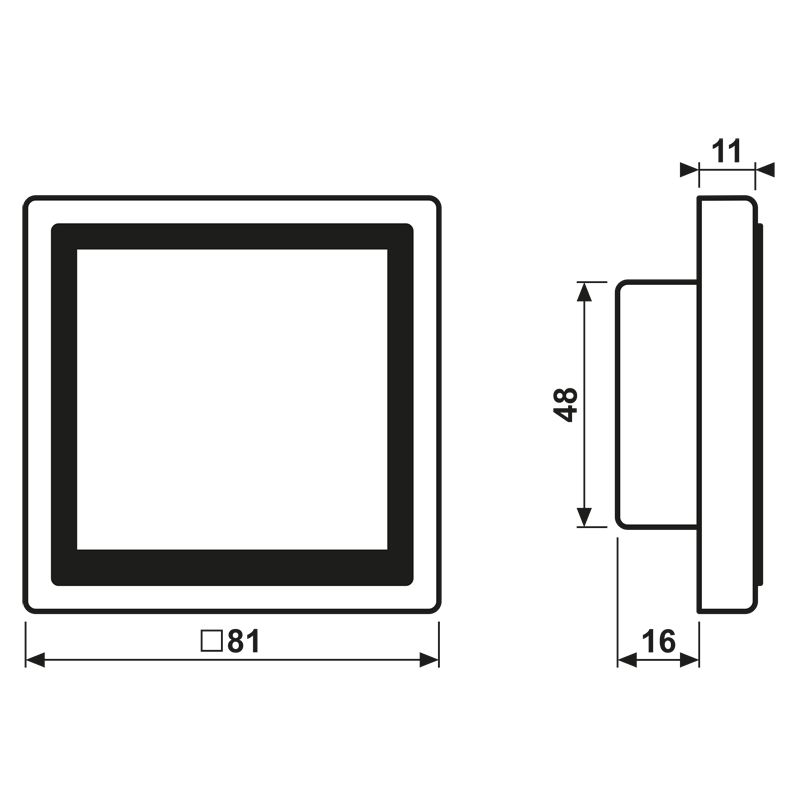 Bedienelement KNX UP Kst gra-sw UP gra/sw Manuelle Sollwertverstellung