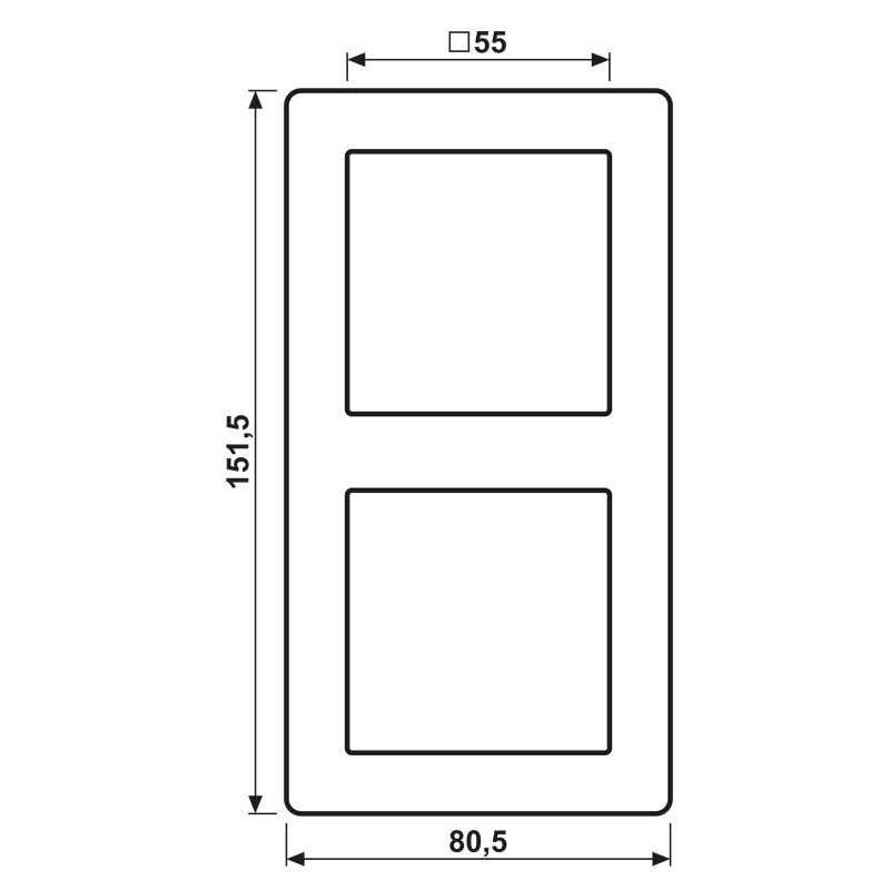 Einbaurahmen 2f aws Kst f.GEB-K