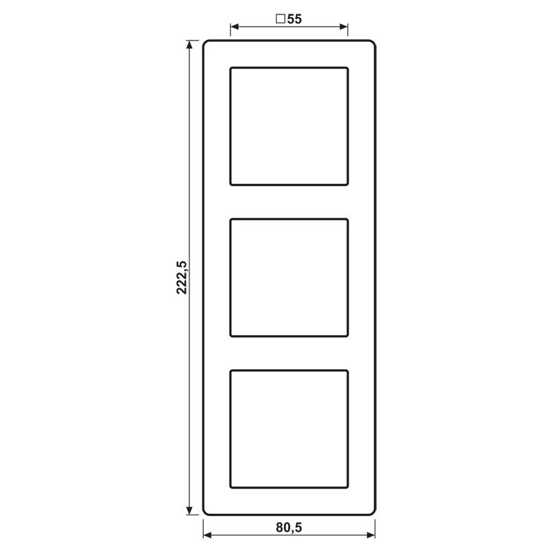 Einbaurahmen 3f aws Kst f.GEB-K