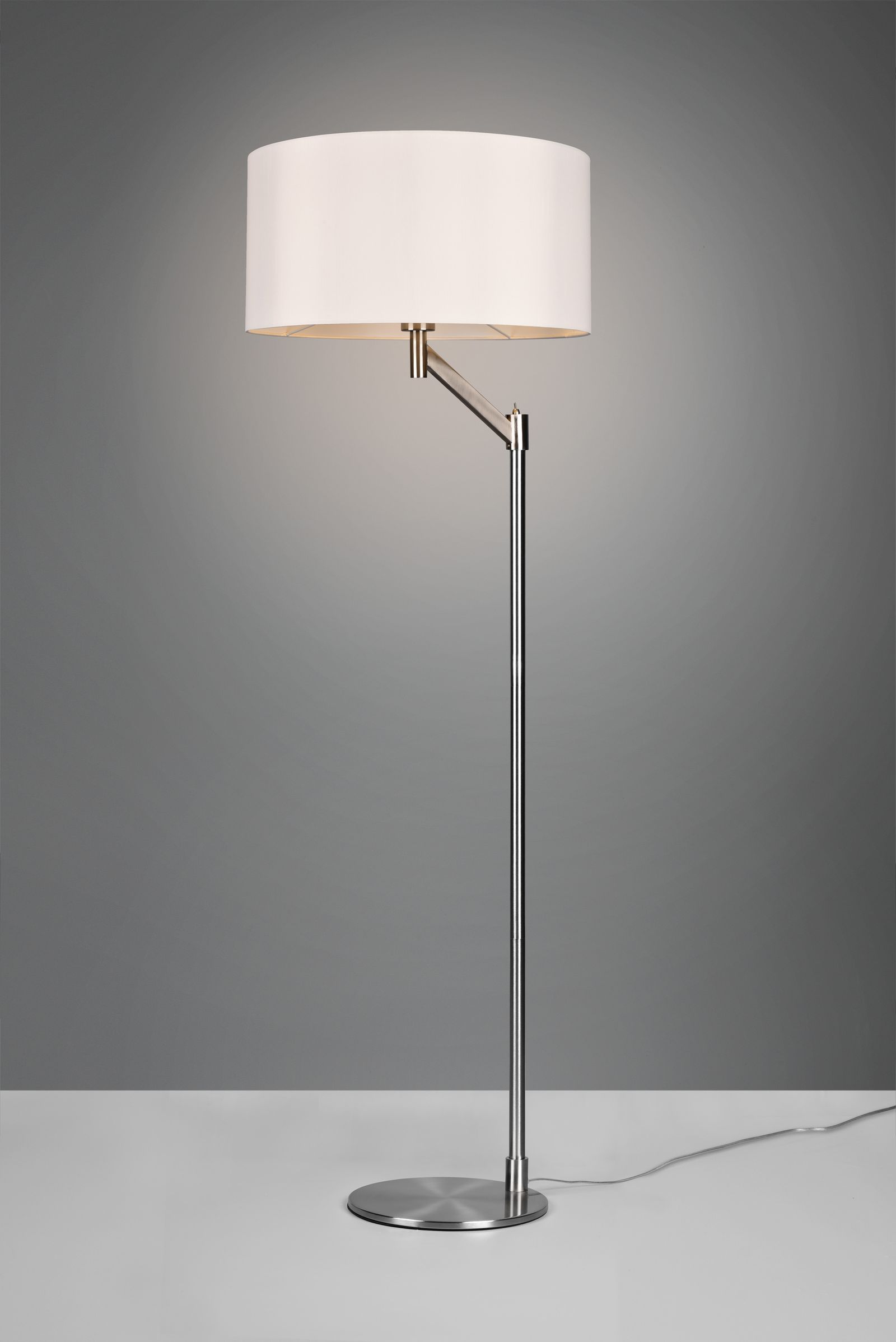 Stehleuchte 60W HV CASSIO E27 direkt m.Schalter nickel