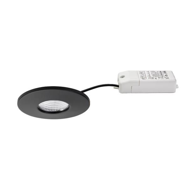 LED-Einbaustrahler 4,5W 2700-4000K 510lm Konv sw 1LED Alu IP44 mt RF:hochglänzend