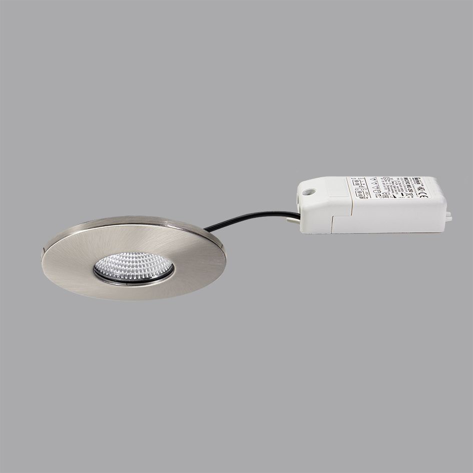 LED-Einbaustrahler 4,5W 2700-4000K 510lm Konv sw 1LED Alu IP44 mt RF:hochglänzend