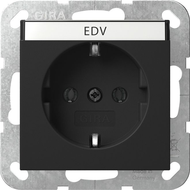 Steckdose 1f sw mt System 55 UP EDV IP20