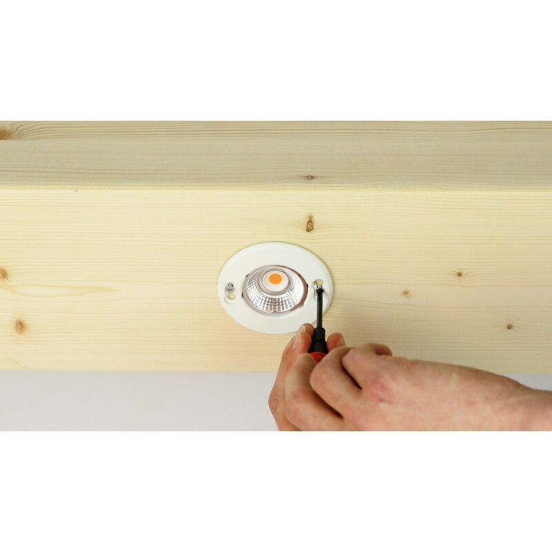 LED-Einbaustrahler 6W MULTISCREWplus Alu 3000K Konv 1LED 600lm IP65 ws mt