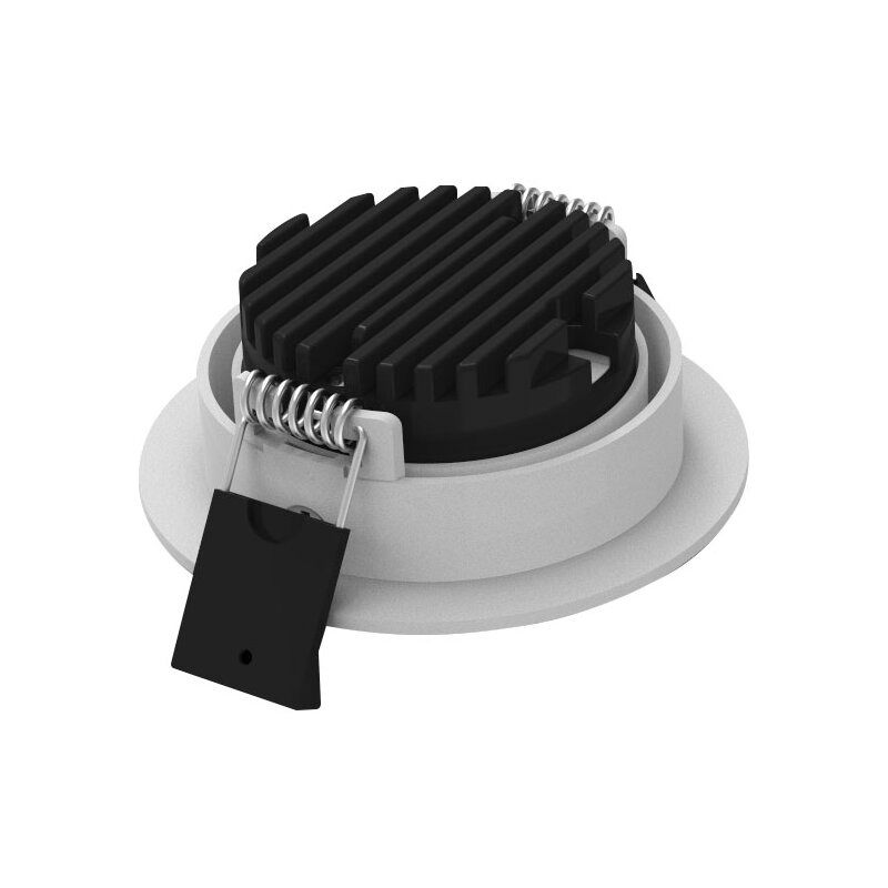 LED-Einbaustrahler 6W CIRCLEminidim Konv 3000K 1LED 580lm Alu IP44 ws mt