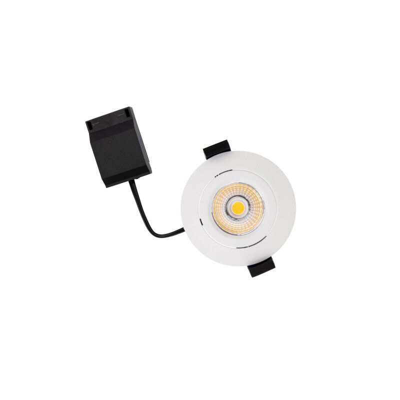 LED-Einbaustrahler 6W CIRCLEminidim Konv 3000K 1LED 580lm Alu IP44 ws mt