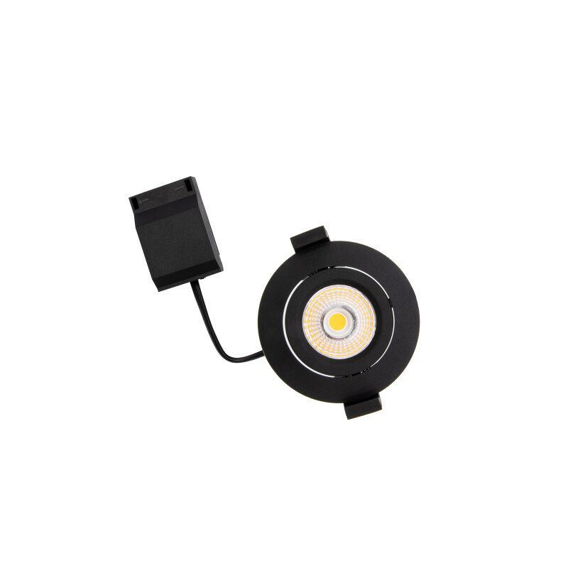 LED-Einbaustrahler 6W CIRCLEminidim Konv 3000K 1LED 580lm Alu IP44 sw mt
