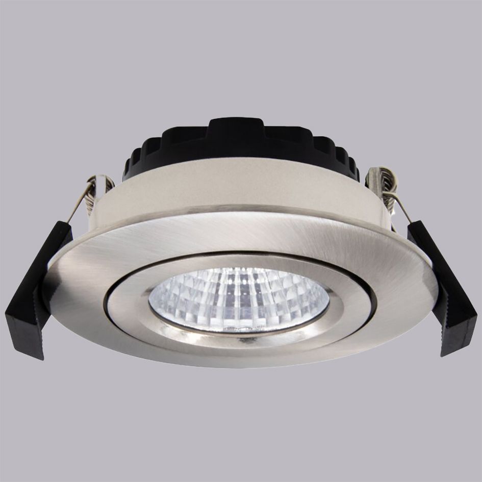 LED-Einbaustrahler 6W CIRCLEminidim Konv 3000K 1LED 580lm Alu IP44 edst gebürstet