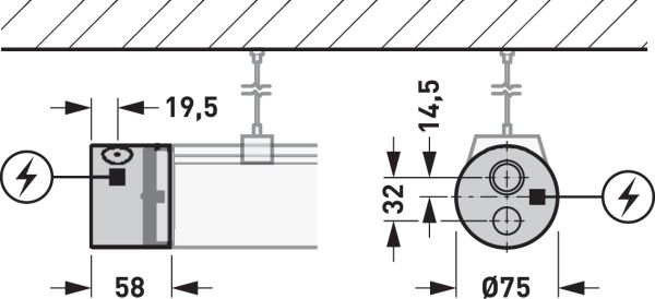 Endkappe gr Kst Ø75mm L75mm B75mm H60mm