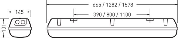 Ex-Anbauleuchte 16W Kst LED 2 22 IP66 2000lm LED nicht austauschbar
