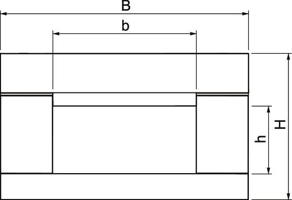 Brandschutzkanal I90 E30 unbeh 190x110mm L1000mm schraub Glasfaser-Leichtbeton