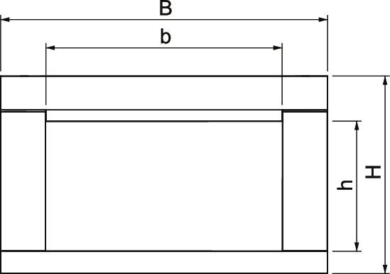 Brandschutzkanal I90 E30 unbeh 290x165mm L1000mm schraub Glasfaser-Leichtbeton