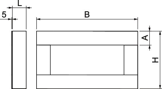 Endstück BS-K li/re I90 E30 unbeh 290x168mm gr Glasfaser-Leichtbeton