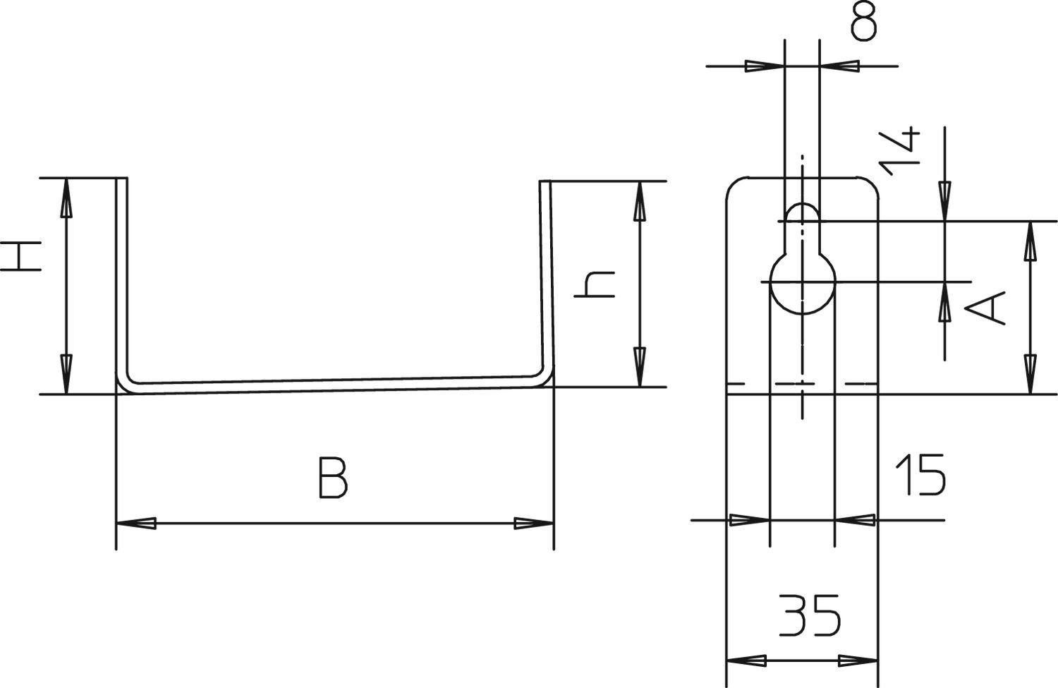 Kabelhalteklammer BS-K 210x105mm ST schraub