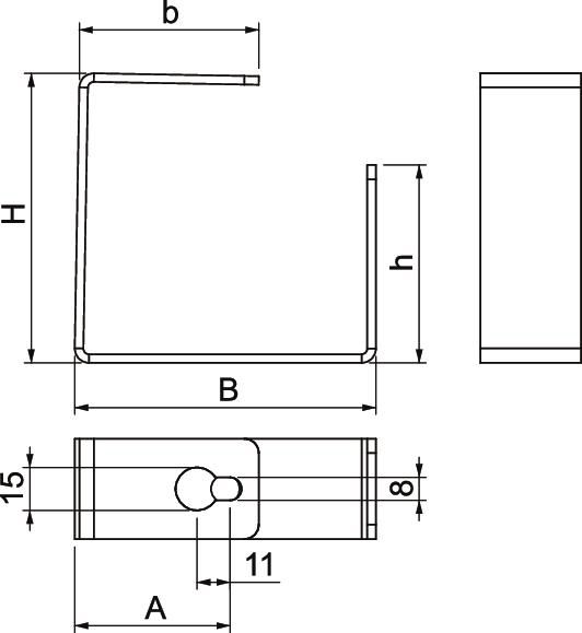 Kabelhalteklammer BS-K 210x105mm ST schraub