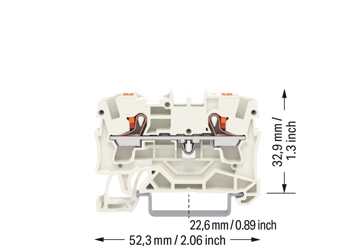 Reihenklemme 0,5-6qmm 1Etage 2kl lgr 32A TS35 Hutschiene TH35