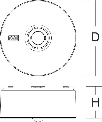 LED-Sicherheitsleuchte LUCIO 2 1W 4000K 240lm 1LED Deckenanb IP20 auto.Selbstt