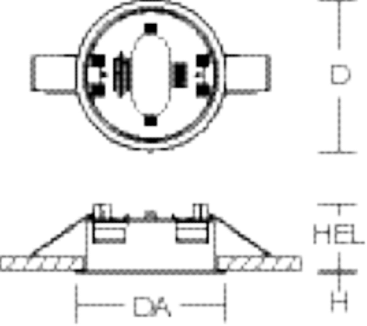 Eingießtopf ws Kst Ø135mm H2mm