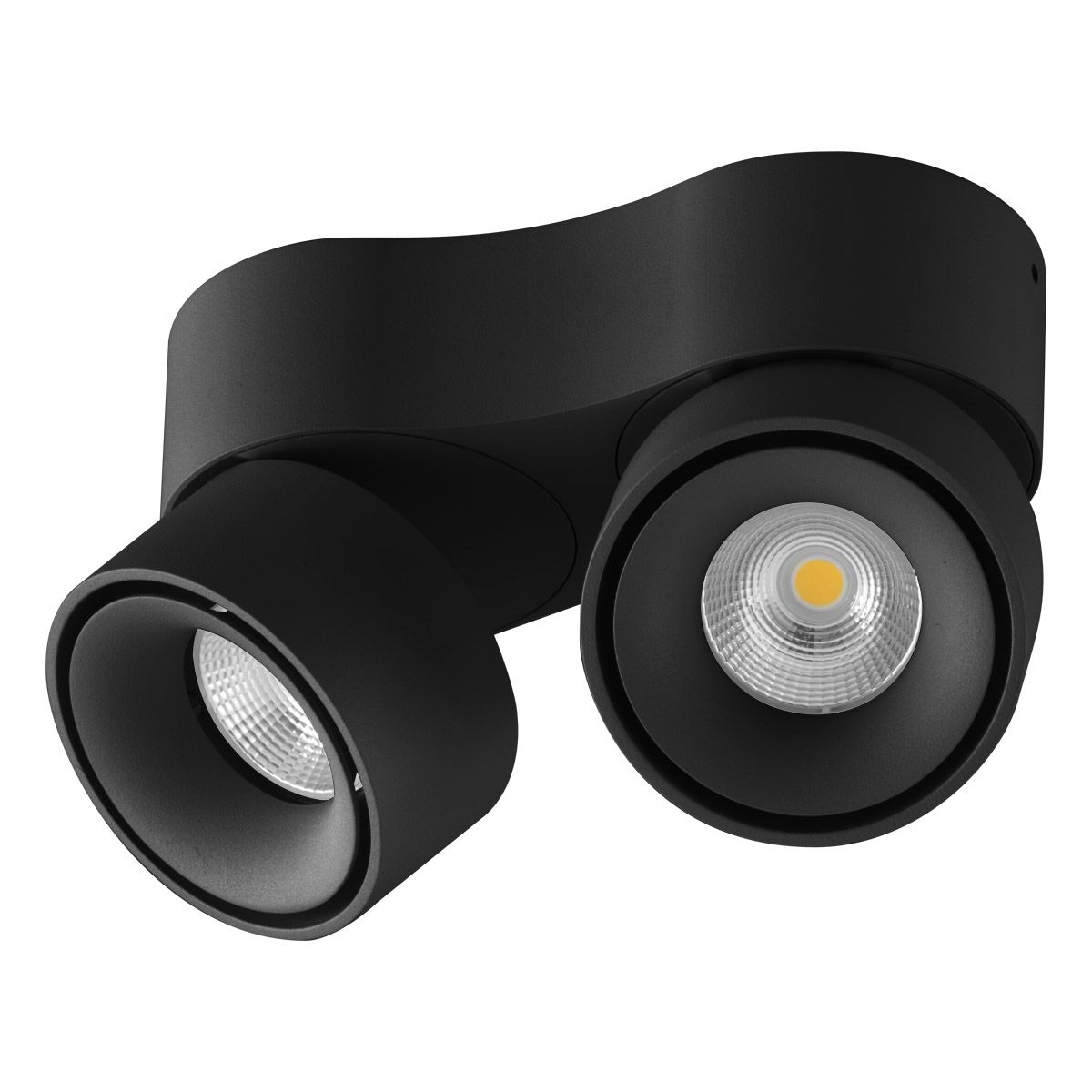 LED-Anbaustrahler 18W 3000K 1500lm Konv sw mt 2LEDs Alu IP20 RF:hochglänzend