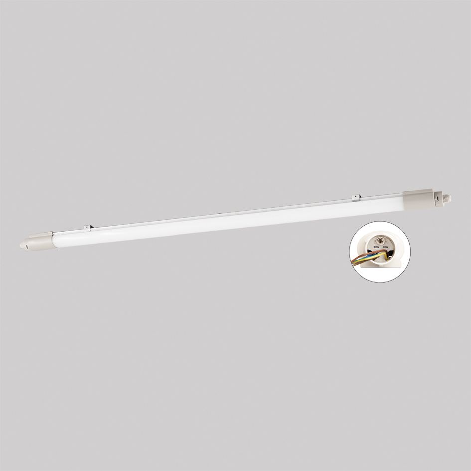 LED-Feuchtraumleuchte 30-50W 4000K Konv 6000lm ws IP65 1550x65x50mm