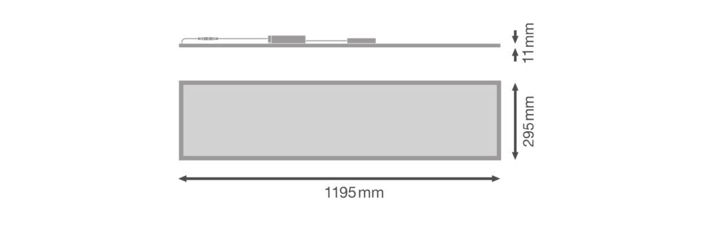 LED-Panel 1195x295mm 33W 4000K 4320lm ws Konv IP40