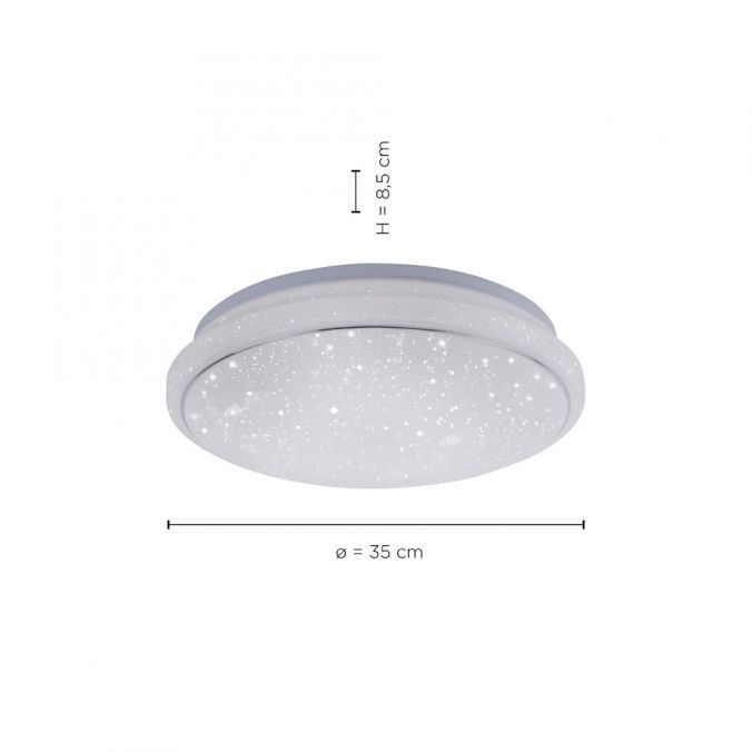 LED-Deckenanbauleuchte Ls-JUPI 18W RGBW 2700-5000K 1000lm ws Konv IP20 Ø350x85mm