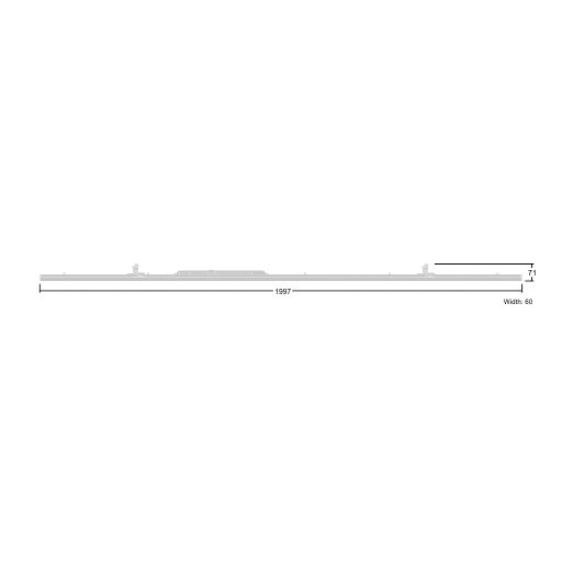 LED-Lichtleiste 68,8W 4000K 10740lm Konv IP20 1LED 1997x60x71mm