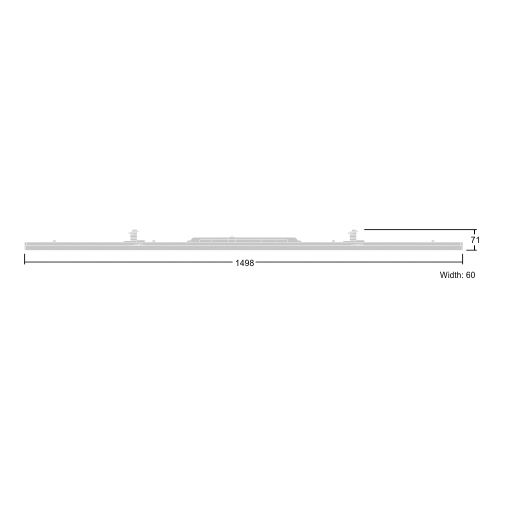 LED-Lichtleiste 52,3W 4000K 8060lm Konv DALI 1LED Dimmung DALI IP20 1498x60x71mm