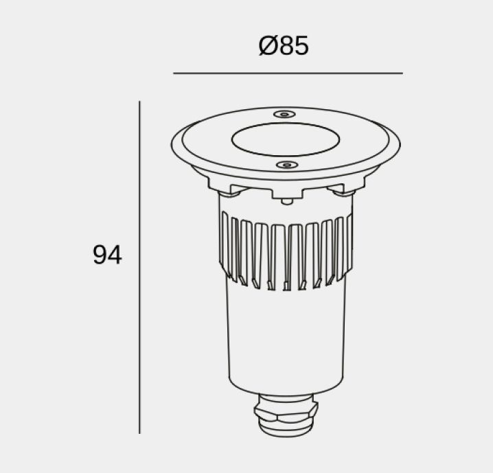 LED-Bodeneinbauleuchte Gea Power 4,2W 3000K LED nicht austauschbar 1LED 177lm