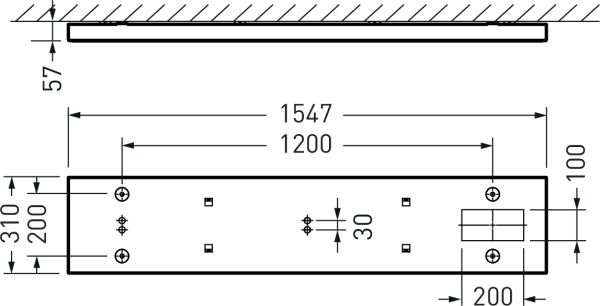 Aufbaurahmen ws ST L1547mm B310mm H57mm